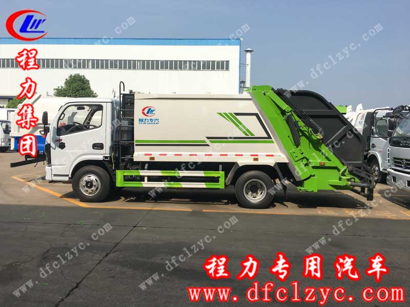 程力專(zhuān)用汽車(chē)股份有限公司生產(chǎn)的東風(fēng)福瑞卡六方壓縮垃圾車(chē)